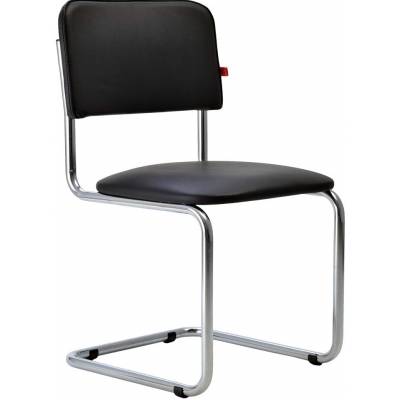 Стул Сильвия хром черный кожзам
