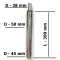 Хромированный газлифт для барных стульев (390мм) главное фото в маленьком размере