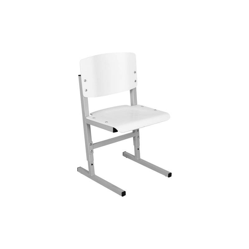 Стул ученический регулируемый СУТ.05, 400х375х580-660 мм, рост 2-4, серый каркас, фанера белая главное фото