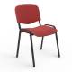 Стул для персонала и посетителей "ИЗО", черный каркас, ткань черно-красная, В-9/С-16 главное фото в маленьком размере